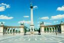 Patriots Square, at the long of Budapests long, main avenue.